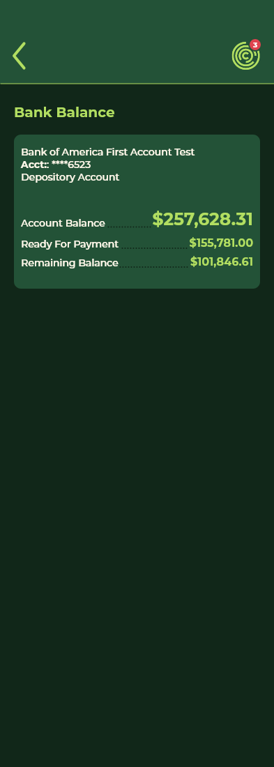 Bank Balance