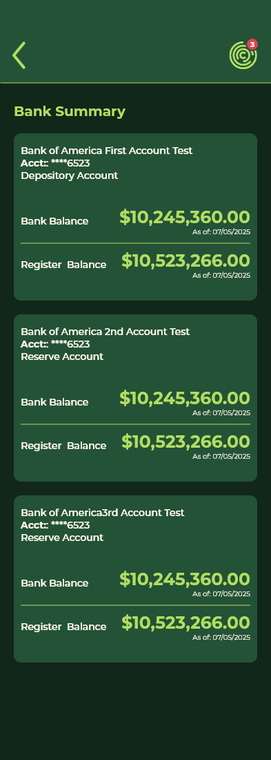 Bank Summary
