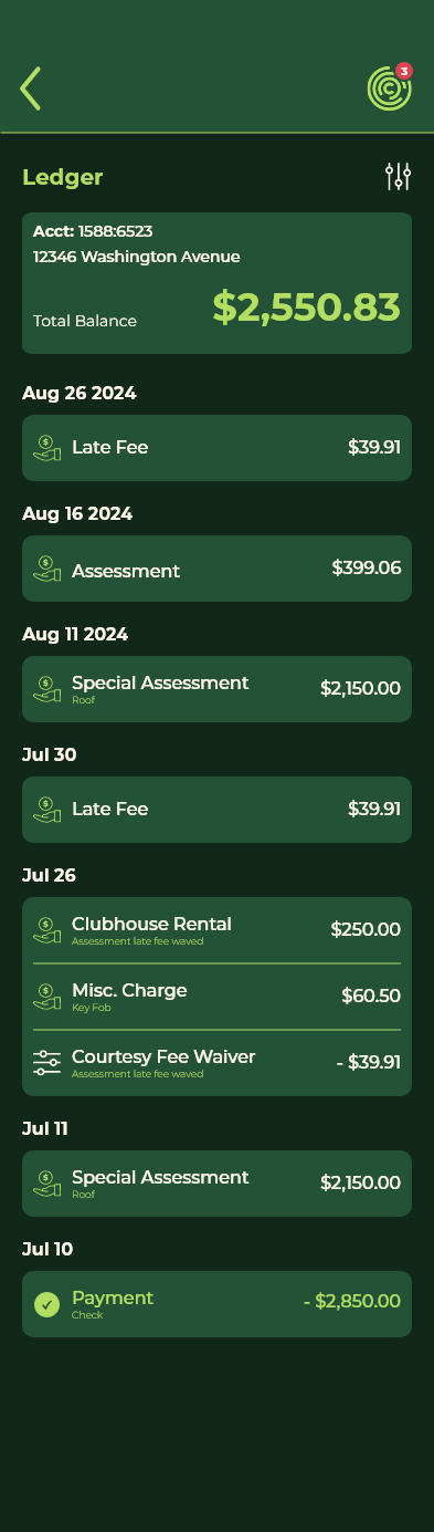 Dues Ledger (1-6)