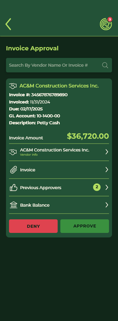 Invoice Approve