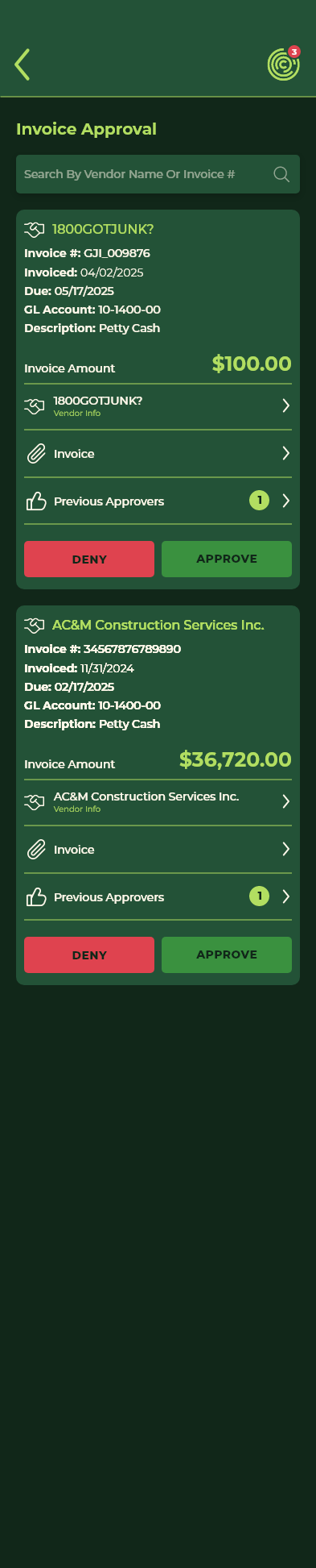 Invoice – Hide Bank Bal