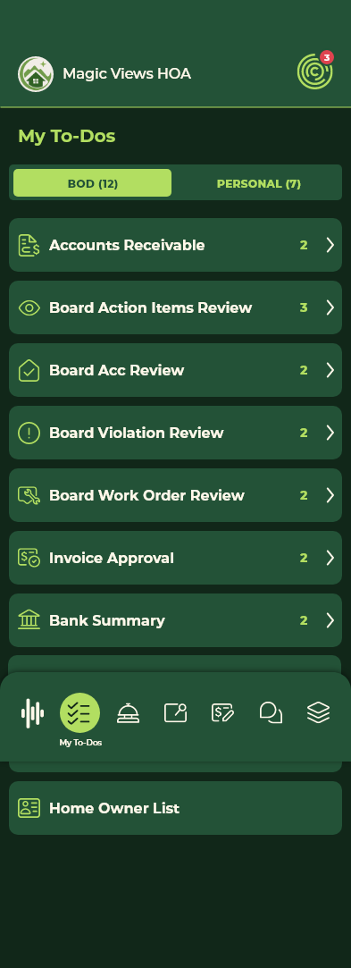My To-Dos – Board Member