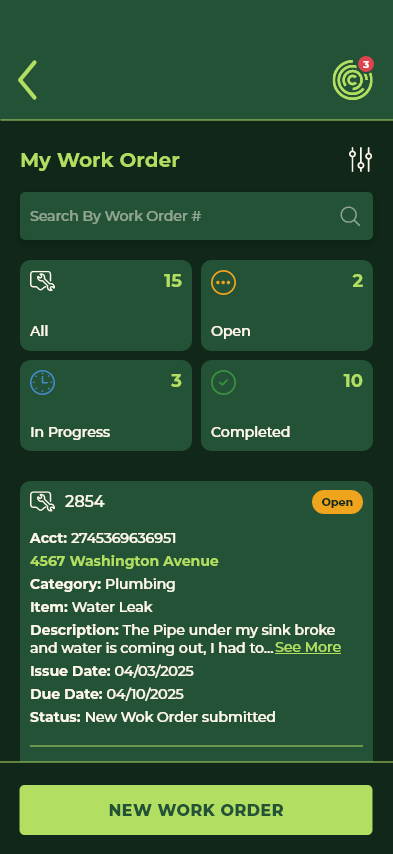 My Work Orders