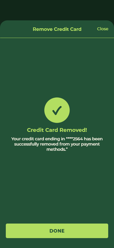 Remove Card Confirm