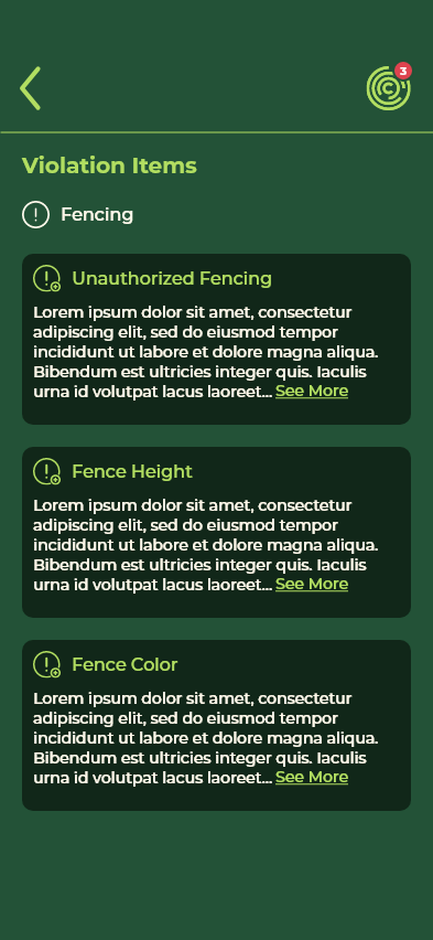 Violation Items